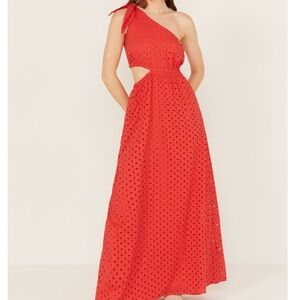 SHOW ME YOUR MUMU - RED ONE SHOULDER DRESS